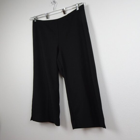 Karen Kane Cropped Pants Women's Plus Size 22W Black Wide Leg Stretch - Picture 4 of 14
